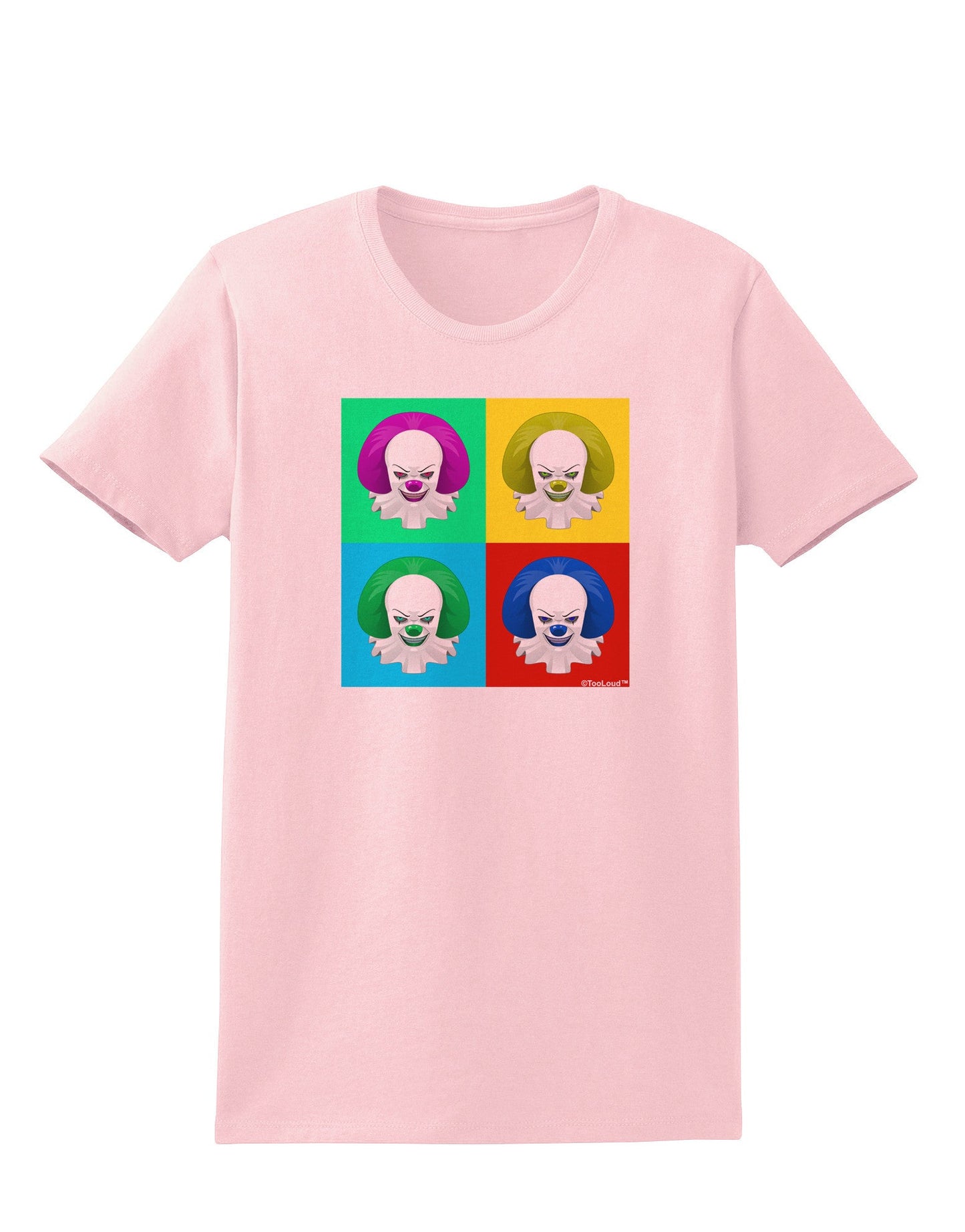 Clown Face Pop Art 2 Womens T-Shirt-Womens T-Shirt-TooLoud-PalePink-X-Small-Davson Sales