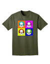 Clown Face Pop Art Adult Dark T-Shirt-Mens T-Shirt-TooLoud-Military-Green-Small-Davson Sales