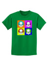 Clown Face Pop Art Childrens Dark T-Shirt-Childrens T-Shirt-TooLoud-Kelly-Green-X-Small-Davson Sales