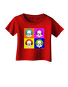 Clown Face Pop Art Infant T-Shirt Dark-Infant T-Shirt-TooLoud-Red-06-Months-Davson Sales