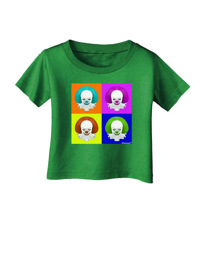 Clown Face Pop Art Infant T-Shirt Dark-Infant T-Shirt-TooLoud-Clover-Green-06-Months-Davson Sales