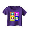Clown Face Pop Art Infant T-Shirt Dark-Infant T-Shirt-TooLoud-Purple-06-Months-Davson Sales