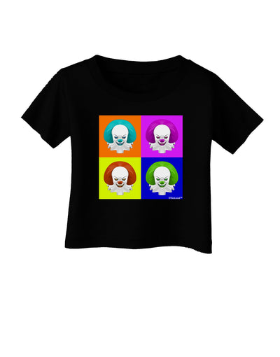 Clown Face Pop Art Infant T-Shirt Dark-Infant T-Shirt-TooLoud-Black-06-Months-Davson Sales