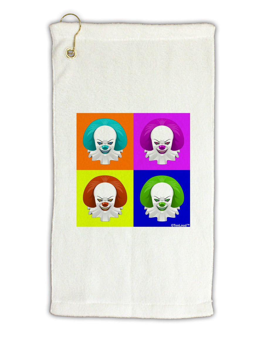 Clown Face Pop Art Micro Terry Gromet Golf Towel 11&#x22;x19-Golf Towel-TooLoud-White-Davson Sales