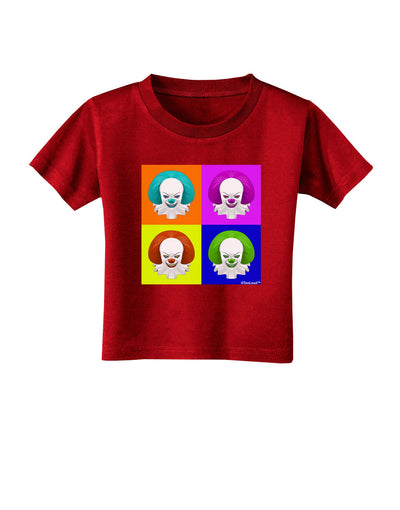 Clown Face Pop Art Toddler T-Shirt Dark-Toddler T-Shirt-TooLoud-Red-2T-Davson Sales