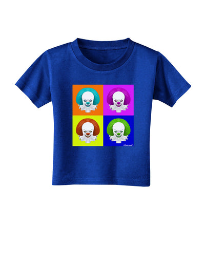 Clown Face Pop Art Toddler T-Shirt Dark-Toddler T-Shirt-TooLoud-Royal-Blue-2T-Davson Sales