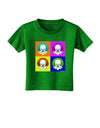 Clown Face Pop Art Toddler T-Shirt Dark-Toddler T-Shirt-TooLoud-Clover-Green-2T-Davson Sales