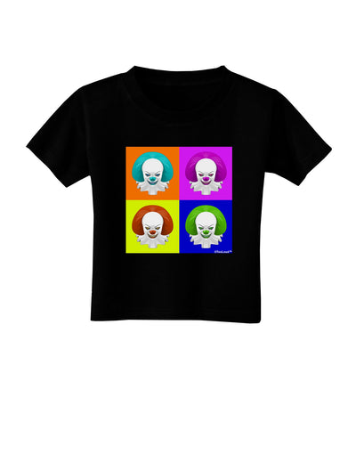 Clown Face Pop Art Toddler T-Shirt Dark-Toddler T-Shirt-TooLoud-Black-2T-Davson Sales