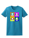 Clown Face Pop Art Womens Dark T-Shirt-TooLoud-Turquoise-X-Small-Davson Sales