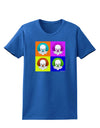 Clown Face Pop Art Womens Dark T-Shirt-TooLoud-Royal-Blue-X-Small-Davson Sales