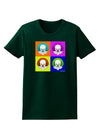 Clown Face Pop Art Womens Dark T-Shirt-TooLoud-Forest-Green-Small-Davson Sales