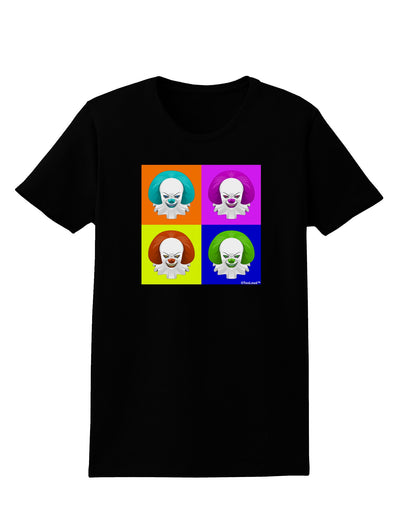 Clown Face Pop Art Womens Dark T-Shirt-TooLoud-Black-X-Small-Davson Sales