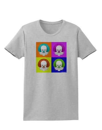 Clown Face Pop Art Womens T-Shirt-Womens T-Shirt-TooLoud-AshGray-X-Small-Davson Sales