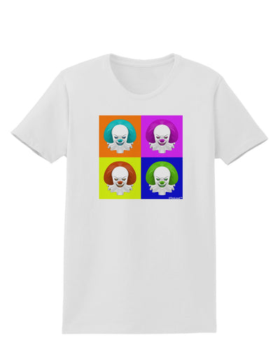 Clown Face Pop Art Womens T-Shirt-Womens T-Shirt-TooLoud-White-X-Small-Davson Sales