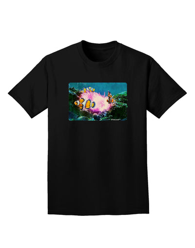 Clownfish Watercolor Adult Dark T-Shirt-Mens T-Shirt-TooLoud-Black-Small-Davson Sales