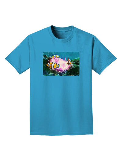 Clownfish Watercolor Adult Dark T-Shirt-Mens T-Shirt-TooLoud-Turquoise-Small-Davson Sales