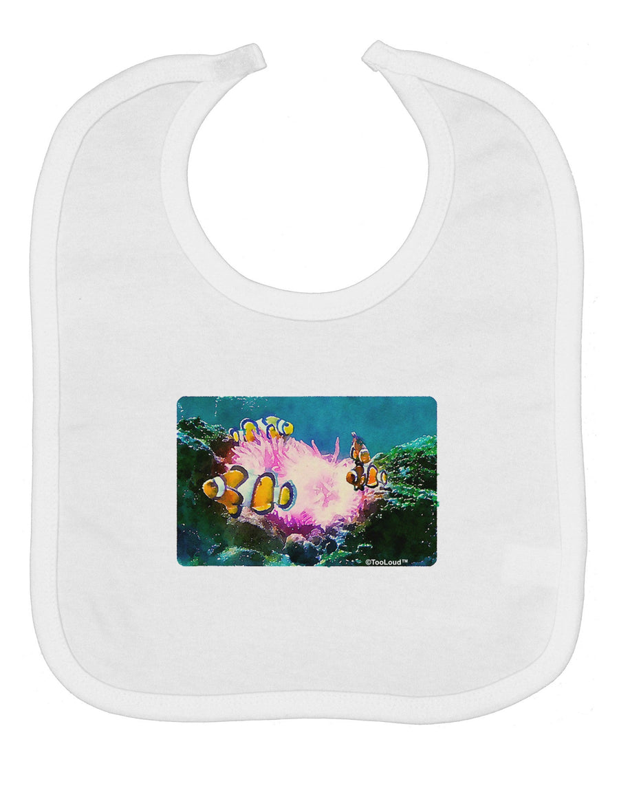 Clownfish Watercolor Baby Bib