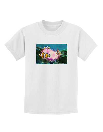 Clownfish Watercolor Childrens T-Shirt-Childrens T-Shirt-TooLoud-White-X-Small-Davson Sales