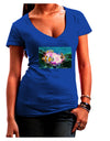 Clownfish Watercolor Juniors V-Neck Dark T-Shirt-Womens V-Neck T-Shirts-TooLoud-Royal-Blue-Juniors Fitted Small-Davson Sales