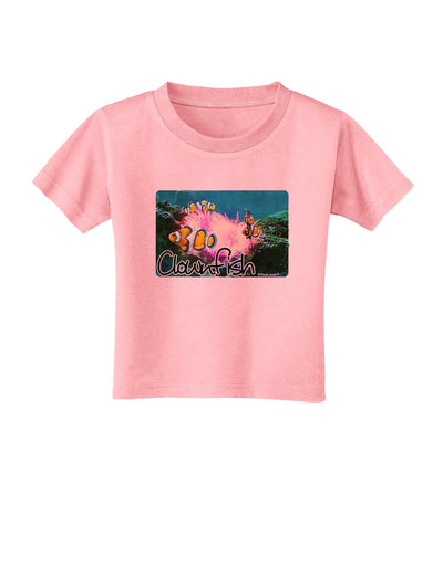 Clownfish Watercolor Text Toddler T-Shirt-Toddler T-Shirt-TooLoud-Candy-Pink-2T-Davson Sales