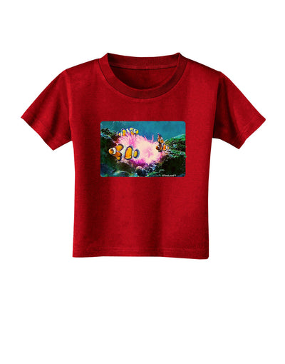 Clownfish Watercolor Toddler T-Shirt Dark-Toddler T-Shirt-TooLoud-Red-2T-Davson Sales