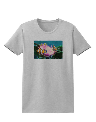 Clownfish Watercolor Womens T-Shirt-Womens T-Shirt-TooLoud-AshGray-X-Small-Davson Sales