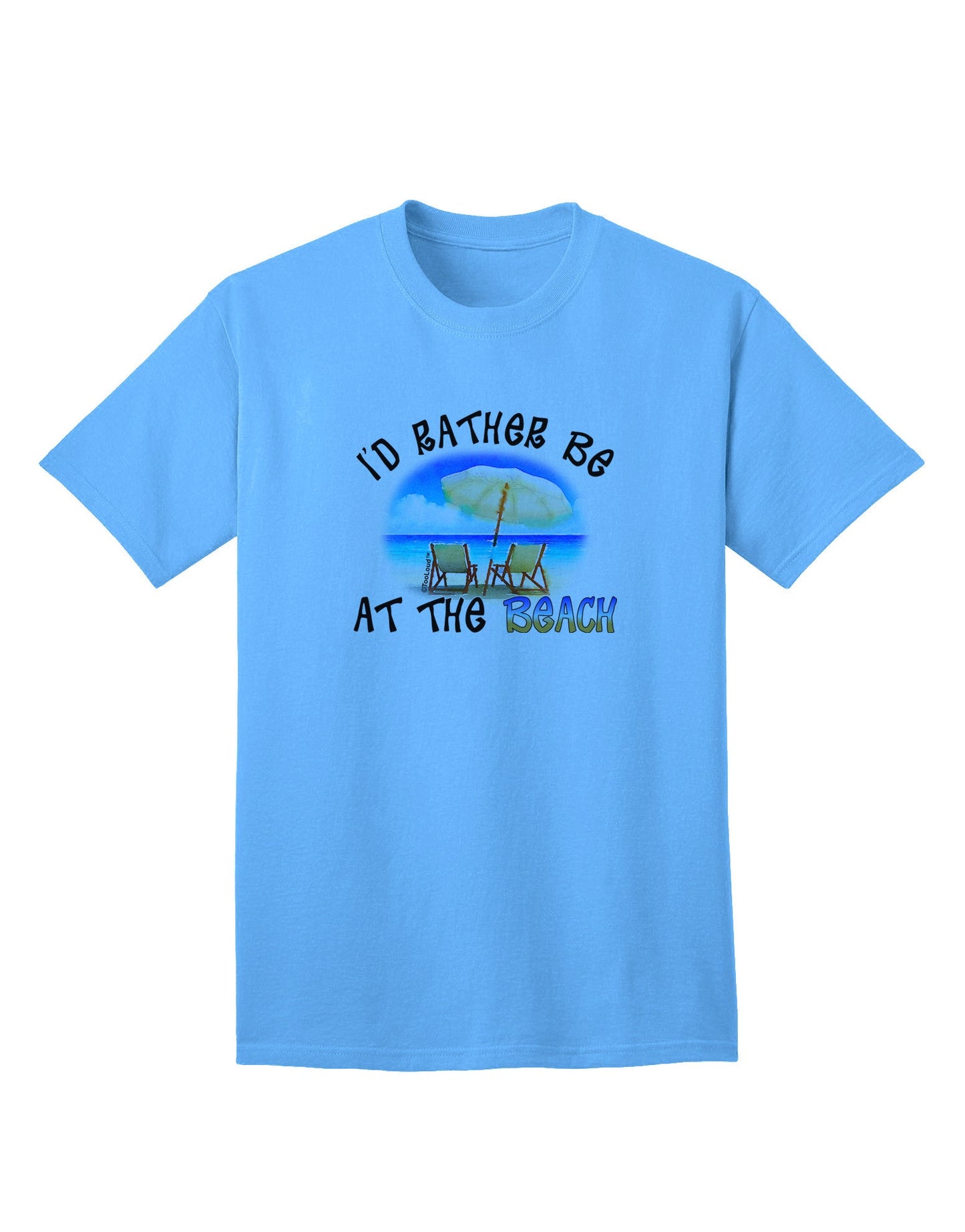 Coastal Escape: 'I'd Rather Be At The Beach' Premium Adult T-Shirt Collection-Mens T-shirts-TooLoud-Aquatic-Blue-Small-Davson Sales