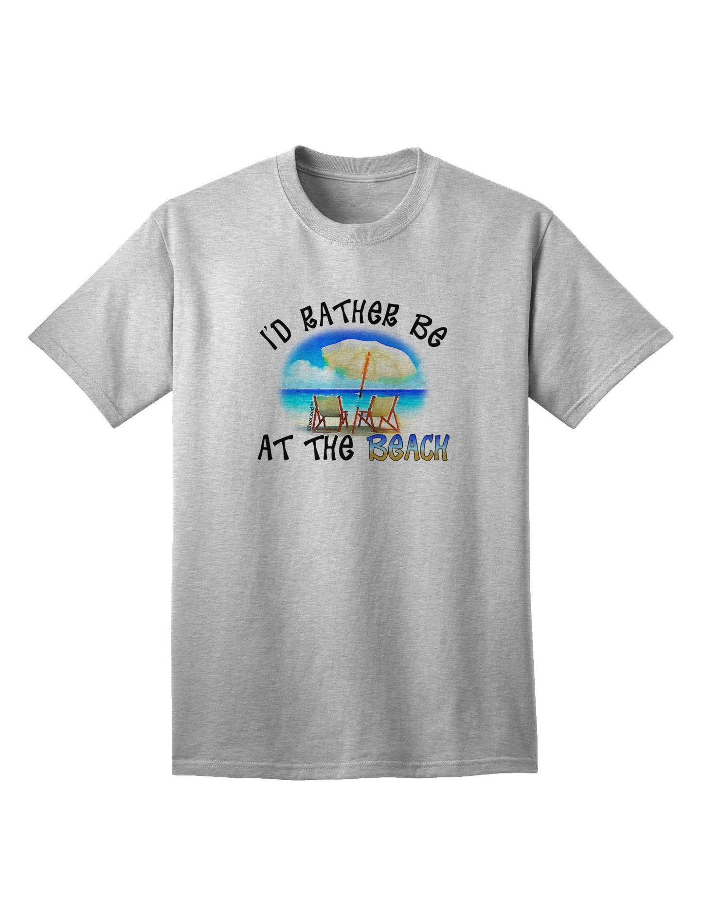 Coastal Escape: 'I'd Rather Be At The Beach' Premium Adult T-Shirt Collection-Mens T-shirts-TooLoud-AshGray-Small-Davson Sales