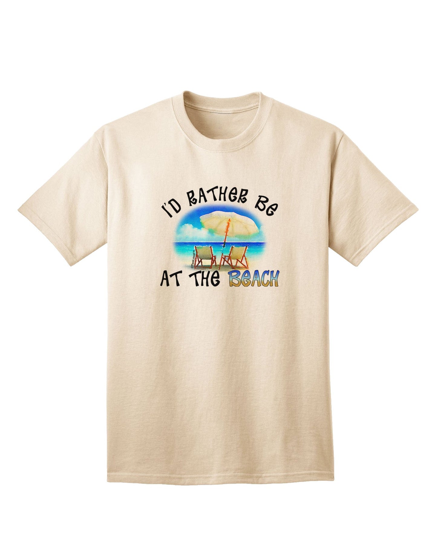 Coastal Escape: 'I'd Rather Be At The Beach' Premium Adult T-Shirt Collection-Mens T-shirts-TooLoud-Natural-Small-Davson Sales