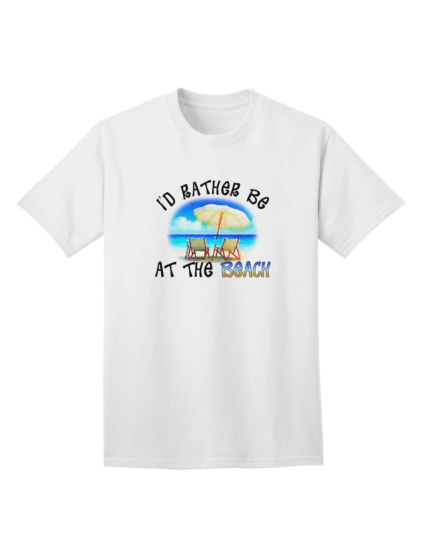 Coastal Escape: 'I'd Rather Be At The Beach' Premium Adult T-Shirt Collection-Mens T-shirts-TooLoud-White-Small-Davson Sales