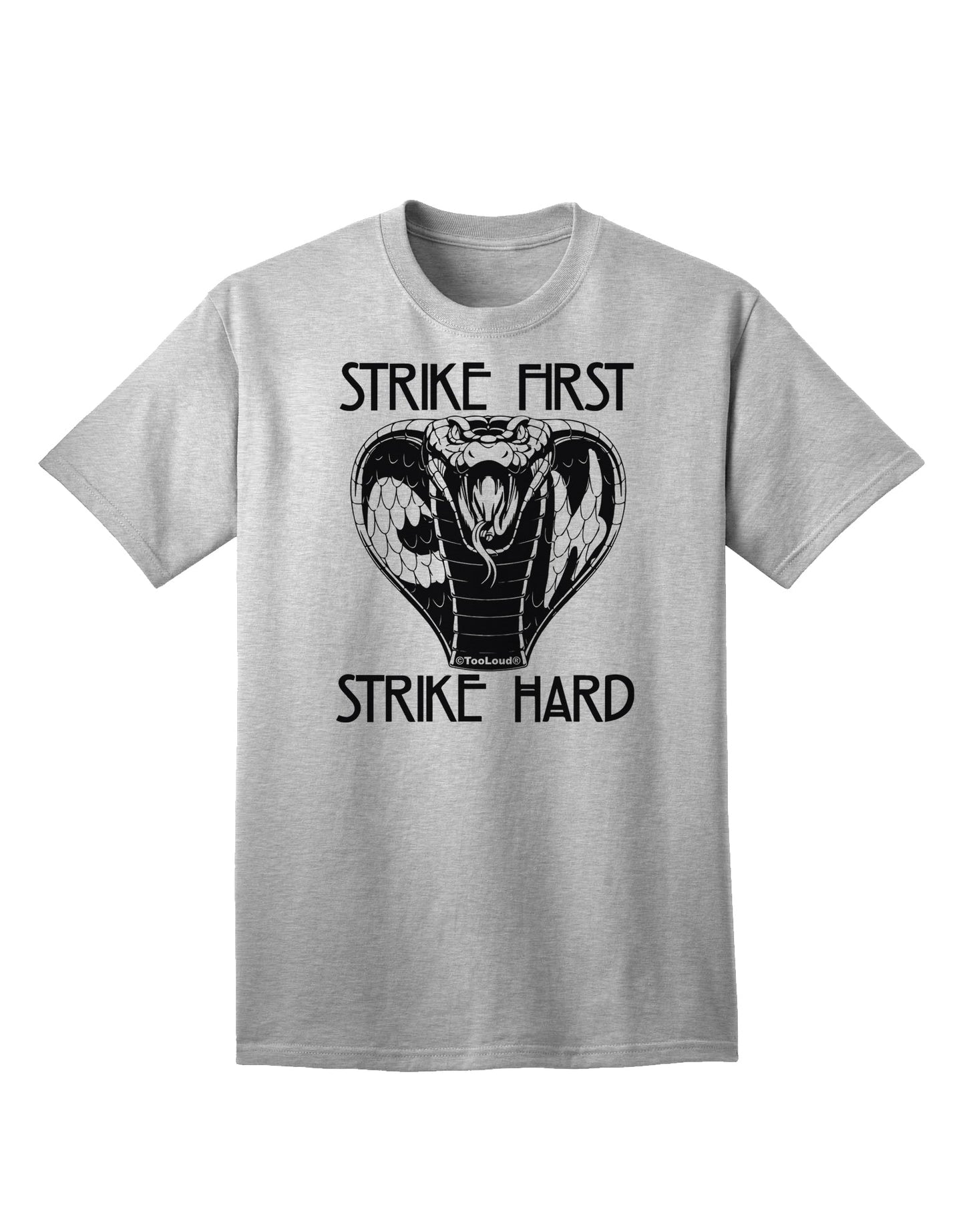 Cobra Adult T-Shirt: Unleash Your Inner Strength with Striking Style-Mens T-shirts-TooLoud-AshGray-Small-Davson Sales