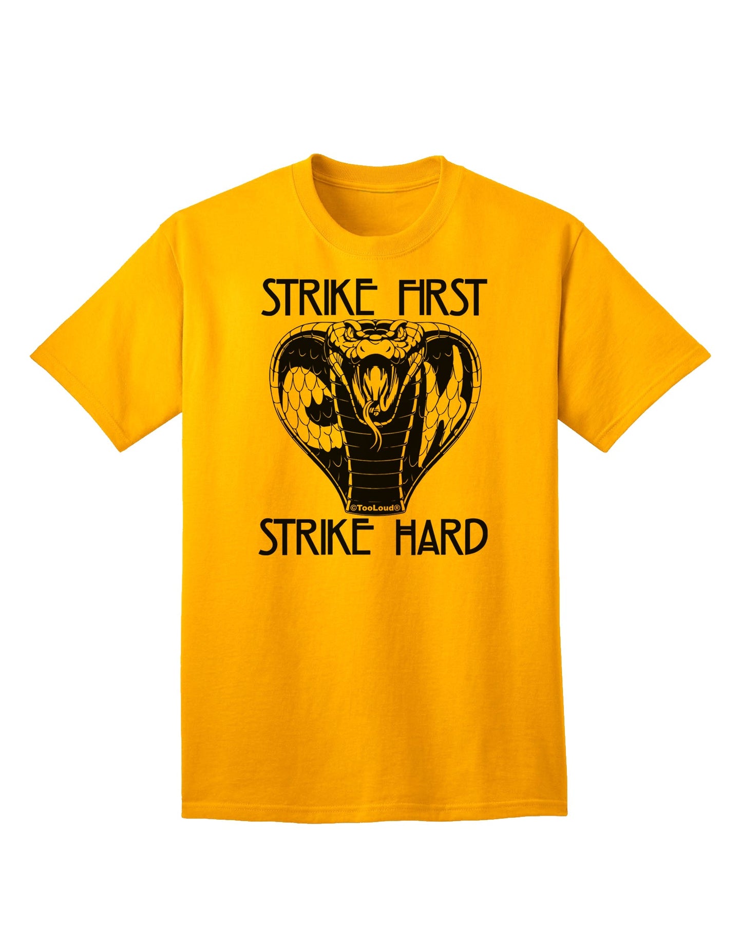 Cobra Adult T-Shirt: Unleash Your Inner Strength with Striking Style-Mens T-shirts-TooLoud-Gold-Small-Davson Sales