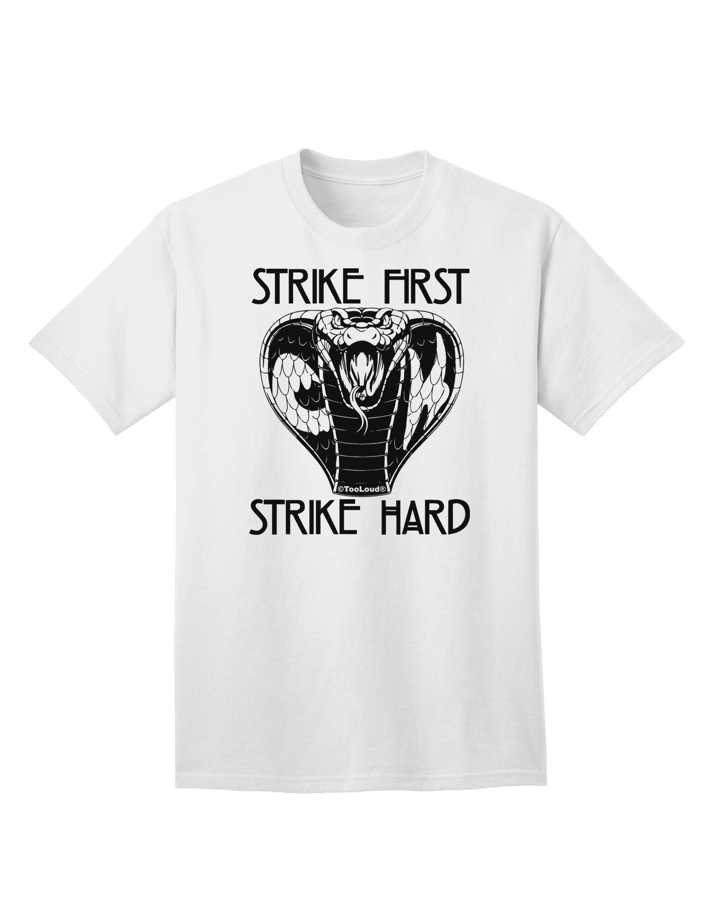 Cobra Adult T-Shirt: Unleash Your Inner Strength with Striking Style-Mens T-shirts-TooLoud-White-Small-Davson Sales