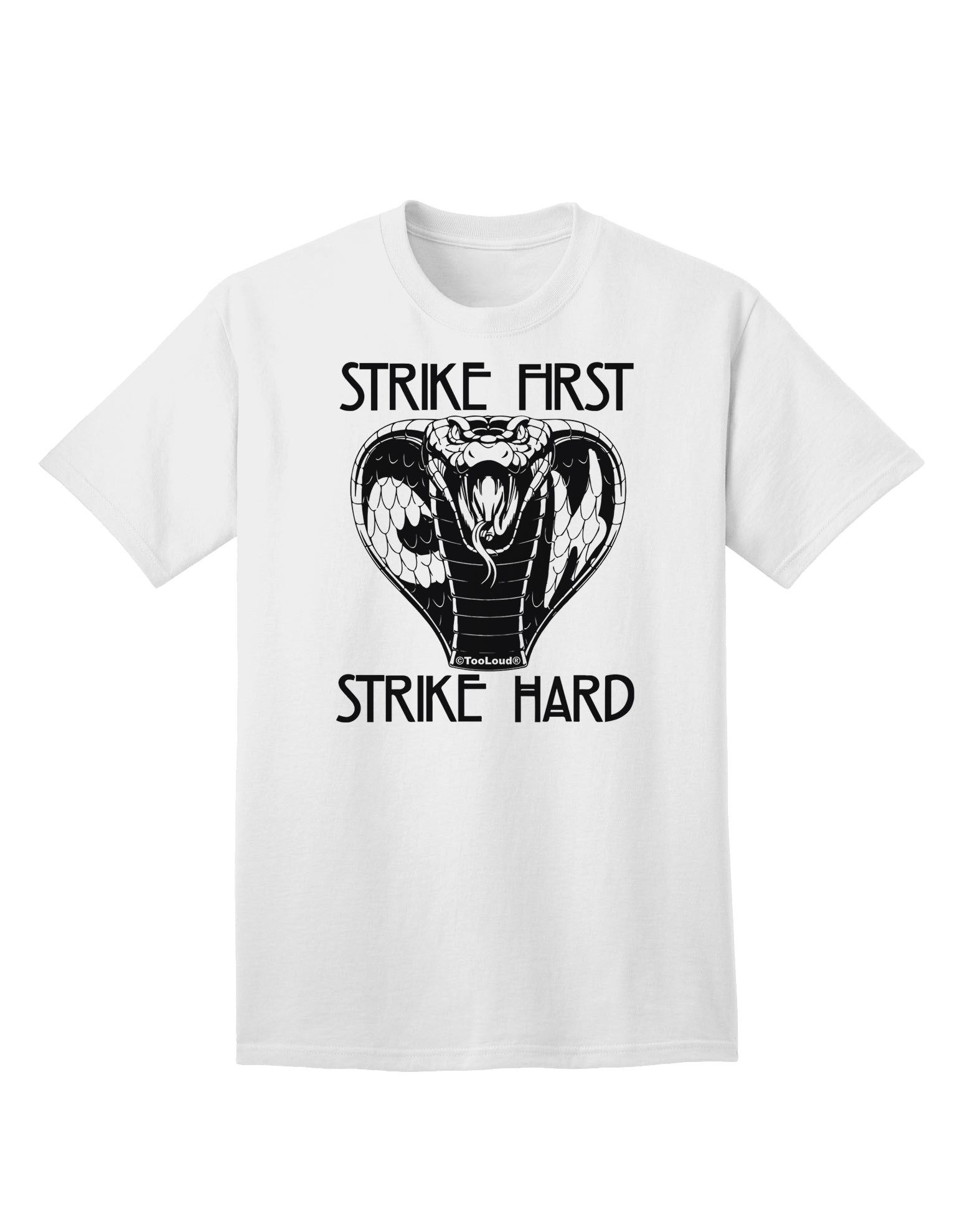 Cobra Adult T-Shirt: Unleash Your Inner Strength with Striking Style-Mens T-shirts-TooLoud-White-Small-Davson Sales