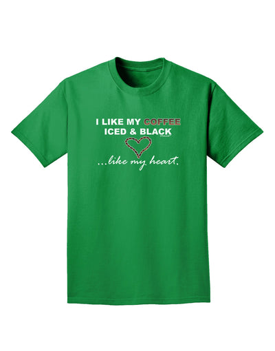 Coffee Iced and Black Adult Dark T-Shirt-Mens T-Shirt-TooLoud-Kelly-Green-Small-Davson Sales