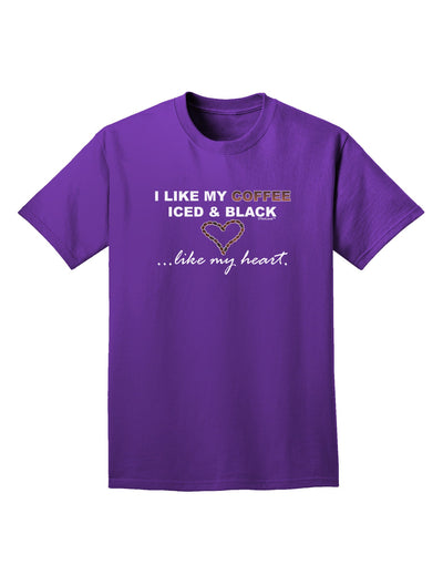 Coffee Iced and Black Adult Dark T-Shirt-Mens T-Shirt-TooLoud-Purple-Small-Davson Sales