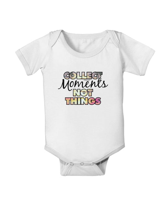 Collect Moments Not Things Baby Romper Bodysuit-Baby Romper-TooLoud-White-06-Months-Davson Sales