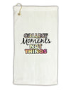 Collect Moments Not Things Micro Terry Gromet Golf Towel 16 x 25 inch-Golf Towel-TooLoud-White-Davson Sales