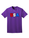 Collegiate USA Adult Dark T-Shirt-Mens T-Shirt-TooLoud-Purple-Small-Davson Sales