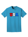 Collegiate USA Adult Dark T-Shirt-Mens T-Shirt-TooLoud-Turquoise-Small-Davson Sales