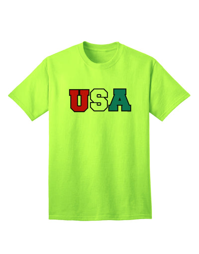 Collegiate USA Adult T-Shirt Collection-Mens T-shirts-TooLoud-Neon-Green-Small-Davson Sales