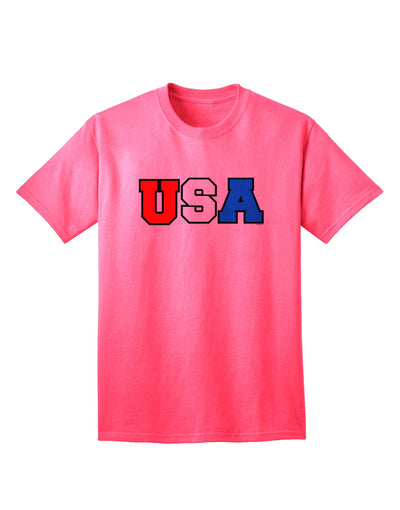 Collegiate USA Adult T-Shirt Collection-Mens T-shirts-TooLoud-Neon-Pink-Small-Davson Sales