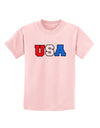 Collegiate USA Childrens T-Shirt-Childrens T-Shirt-TooLoud-PalePink-X-Small-Davson Sales