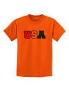 Collegiate USA Childrens T-Shirt-Childrens T-Shirt-TooLoud-Orange-X-Small-Davson Sales