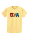 Collegiate USA Childrens T-Shirt-Childrens T-Shirt-TooLoud-Daffodil-Yellow-X-Small-Davson Sales