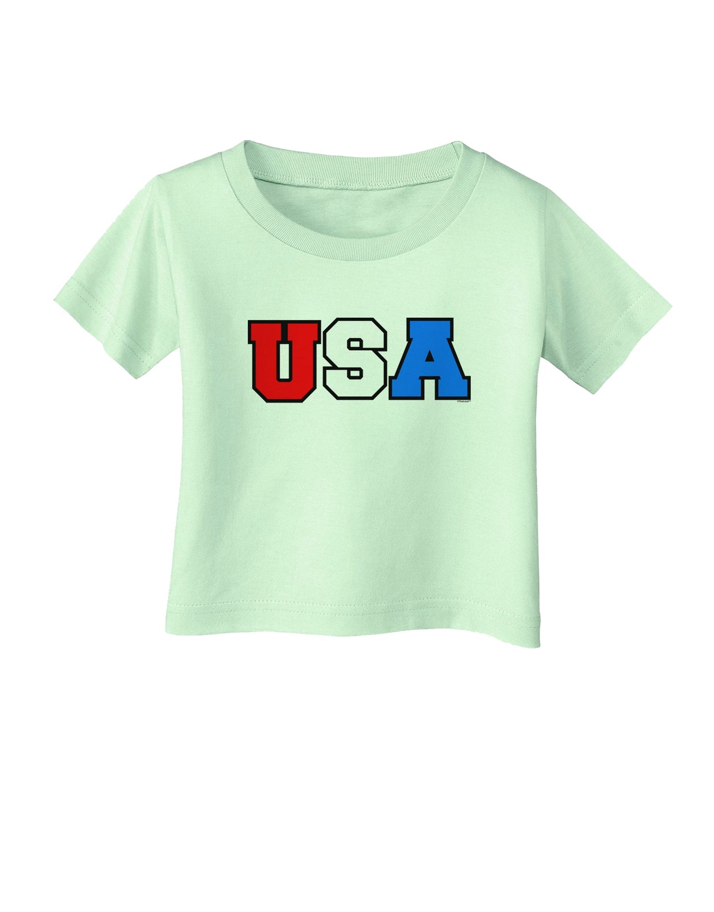 Collegiate USA Infant T-Shirt-Infant T-Shirt-TooLoud-Light-Green-06-Months-Davson Sales