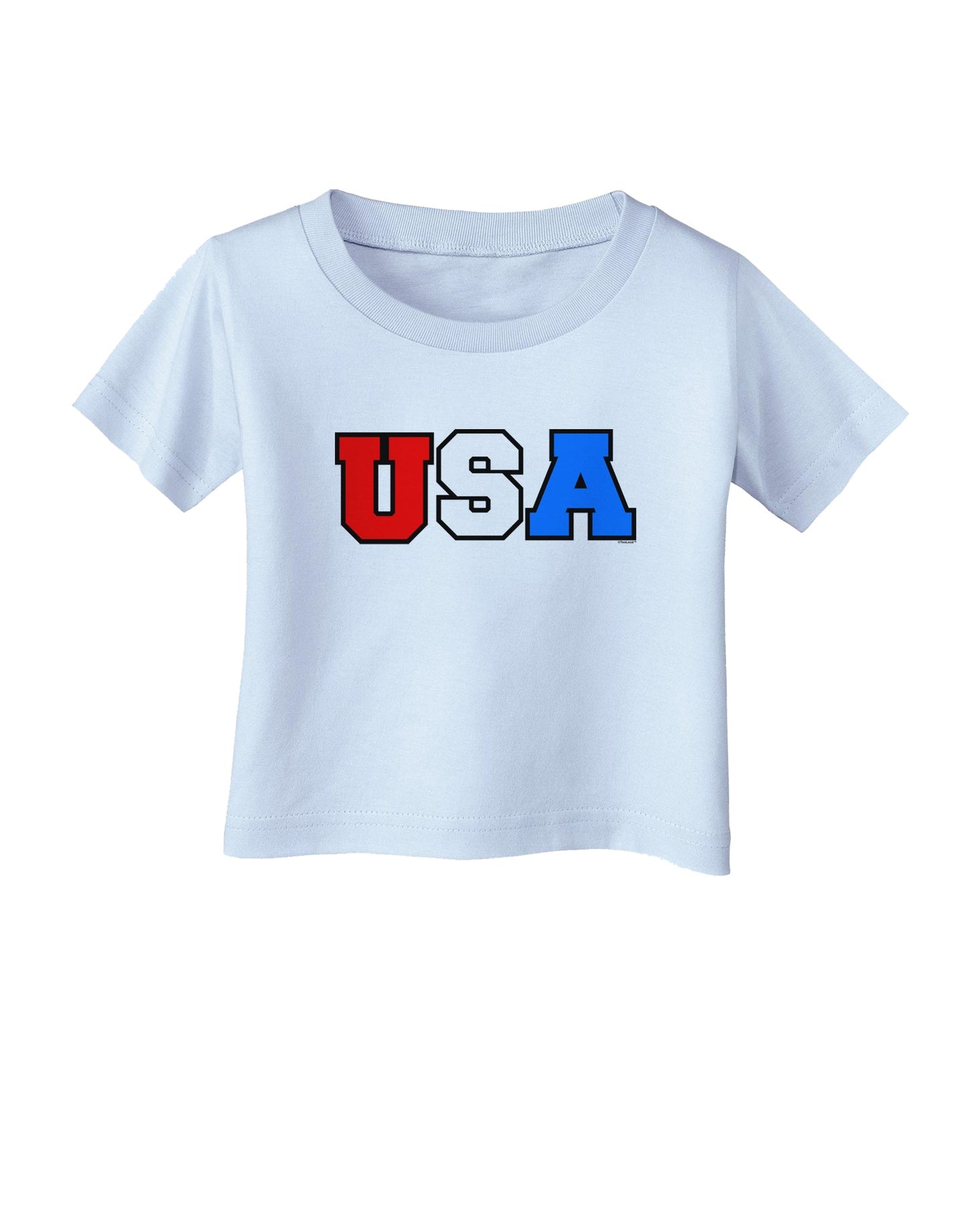 Collegiate USA Infant T-Shirt-Infant T-Shirt-TooLoud-Light-Blue-06-Months-Davson Sales