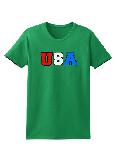 Collegiate USA Womens Dark T-Shirt-TooLoud-Kelly-Green-X-Small-Davson Sales