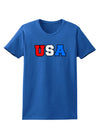 Collegiate USA Womens Dark T-Shirt-TooLoud-Royal-Blue-X-Small-Davson Sales