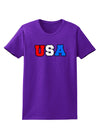 Collegiate USA Womens Dark T-Shirt-TooLoud-Purple-X-Small-Davson Sales